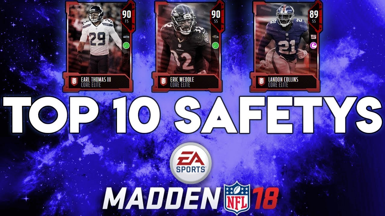 TOP 10 SAFETIES IN MUT 18! | Madden 18 Ultimate Team