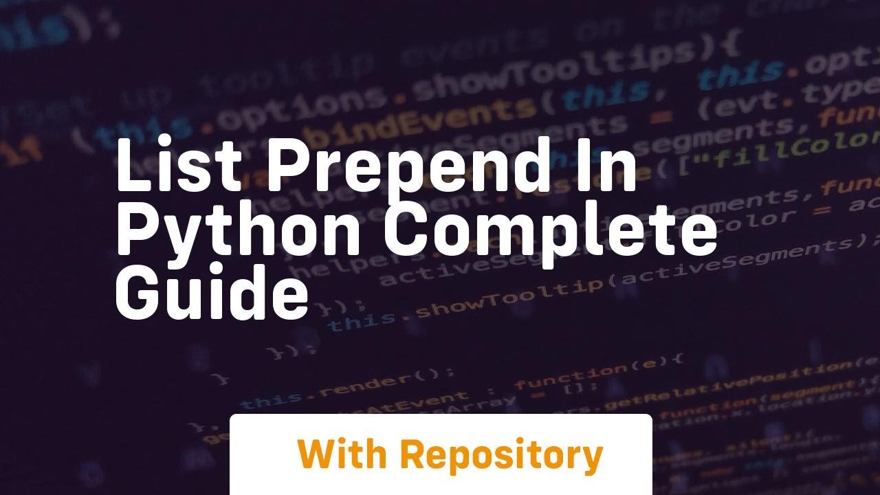 list prepend in python complete guide - YouTube