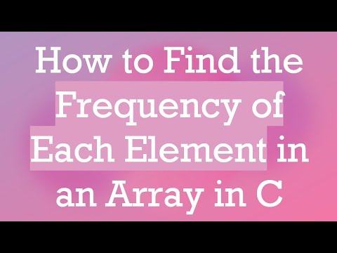 How to Find the Frequency of Each Element in an Array in C