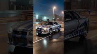 Fast & Furious Cars 🔥 Supra MK4 vs Skyline R34 #fastandfurious #brianoconnor #gtr #supra
