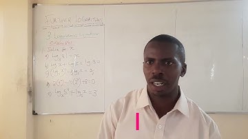 FURTHER LOGARITHMS- FORM 3  MATH- LOGARITHMIC EQUATIONS - PART 3 - MR. WANDETO