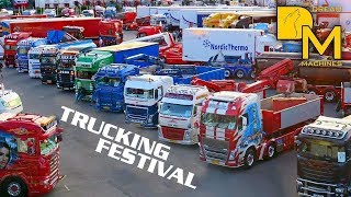 Trucking Festival NORDIC TROPHY Mantorp 2017 hundredrs of trucks arriving