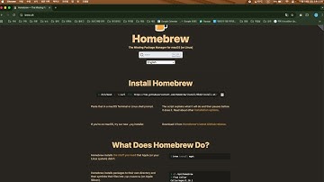 homebrew 설치(맥 OS)
