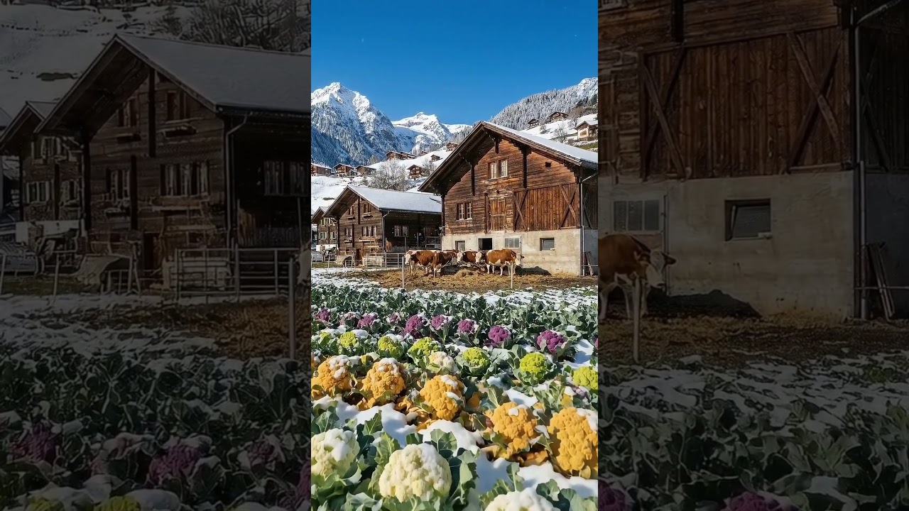 Swiss village daily farming life