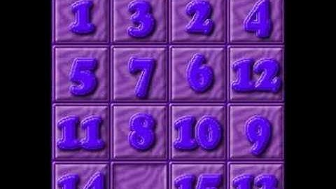 15 Puzzle - 1 to 15 (Odd Left; Even Right)