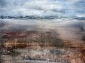 Acrylic painting   hazy  landscape, Acrylmalerei   dunstige Landschaft