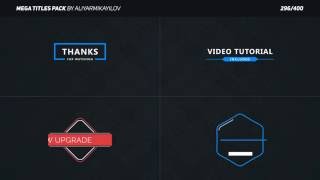 400+ Minimal Title Animations (Mega Pack) | After Effects Project