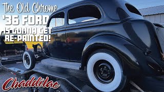 The Old Black Lacquer is going bye bye!! Old Chrome 36 Ford is getting some paint!! by Chaddilac's Hot Rods & Fabrication 1,095 views 7 months ago 16 minutes