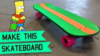 Simpsons Bart su un cuscino da skateboard 