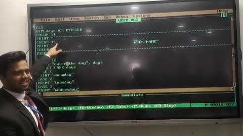 QBASIC PROGRAM  DEMONSTRATION BY BCA PPU FIRST YEAR STUDENT