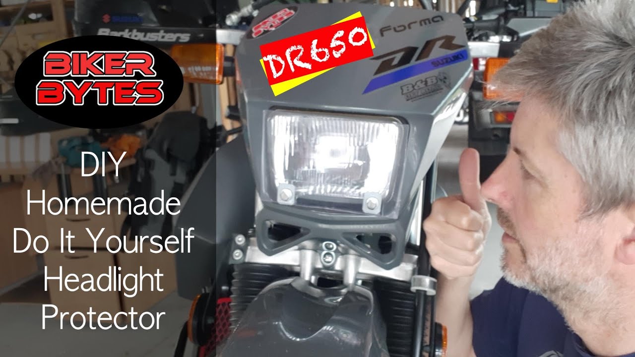 DIY Headlight Protector for DR650 Cheap As!!! YouTube