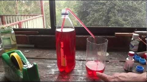 How to make a Straw Syphon - Simple Science Experiment - Uses Everyday Items