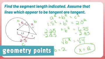 Geometry Points: Find the Length of a Tangent Line Segment to a Circle