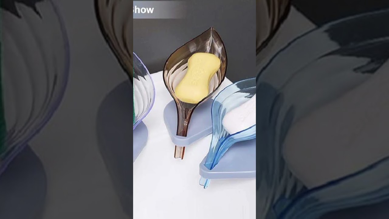 Pack of 1 Leaf Soap Holder Self Draining Soap Box for Shower, Bathroom, Kitchen 