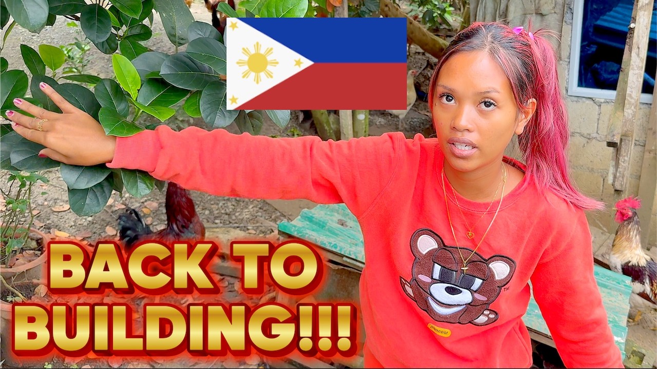 Filipina BACK TO BUILDING! House Kitchen Construction! OFF GRID ISLAND FAMILY PHILIPPINES LIVING