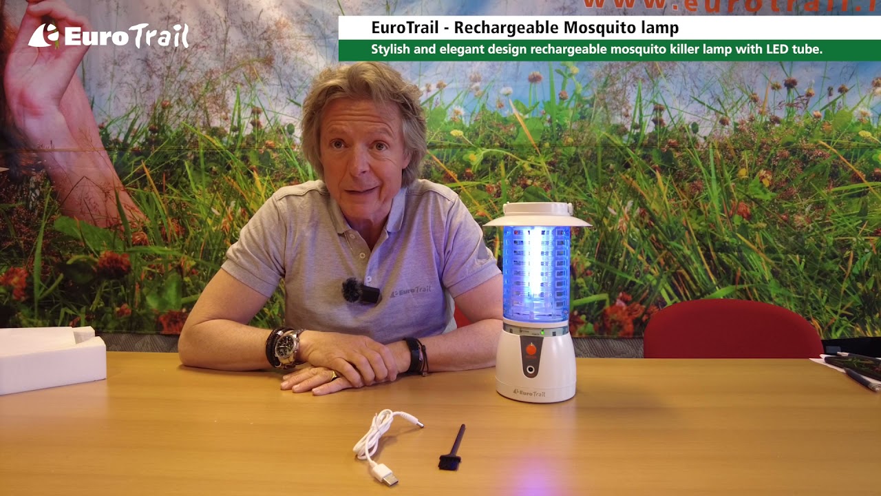Lampe nomade anti-moustiques rechargeable / 70 Lumens de chez EUROTRAIL -  Latour Tentes et Camping