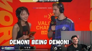 Tarik reacts to EG Demon1 Rizz up Korean Host