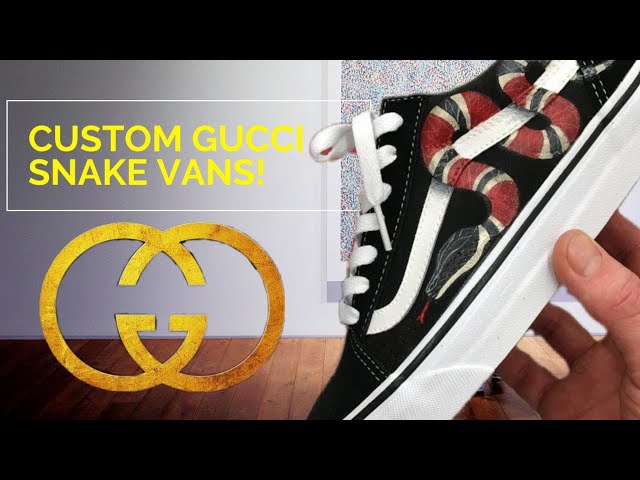Custom "GUCCI SNAKE" Vans! - YouTube