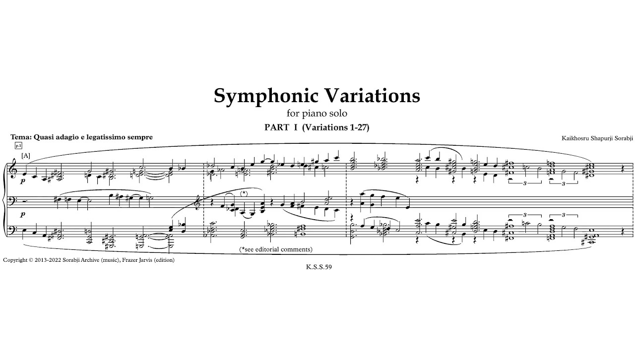 Sorabji, Kaikhosru Shapurji (1935-1938): Theme of the Symphonic