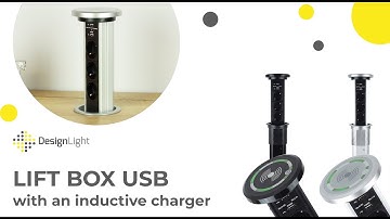 Automatic extension power – Lift Box USB with an inductive charger – a practical furniture socket