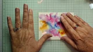 Watercolor Challenge Card - Trying Two Techniques! Part 1