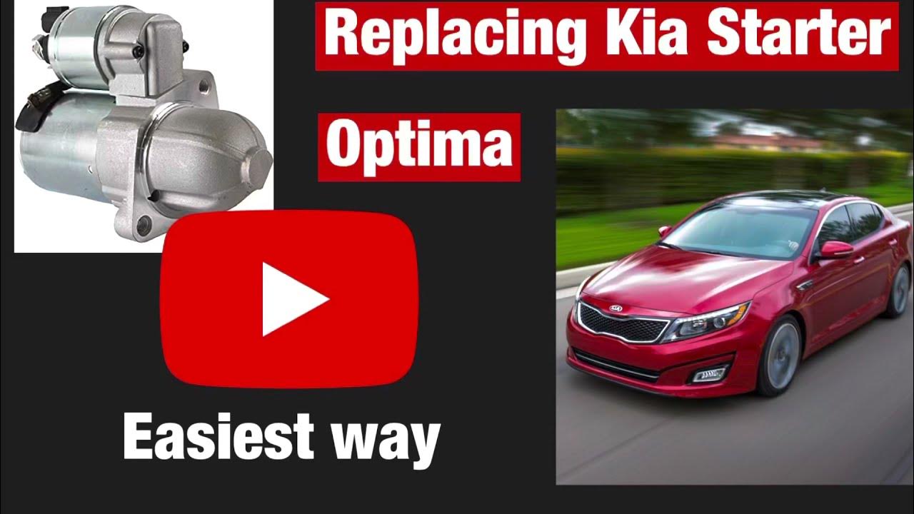 Replacing starter on 2015 Kia Optima 2.4 YouTube