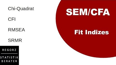 Fit-Indizes für SEM, CFA und Pfadanalysen