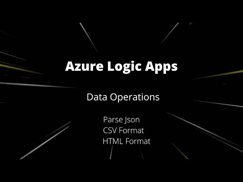 Azure logic Apps | Data Operations | Parse JSON | HTML Format | CSV Format | #10