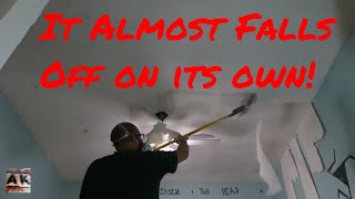 How to remove popcorn ceiling texture in minutes DIY satisfying ASMR