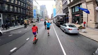 Broadway Bomb 2021  What's it like to race through New York City?  3rd place Finish POV