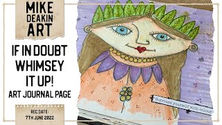 If in Doubt - Whimsey It Up! - Alcohol Ink Art Journal Page