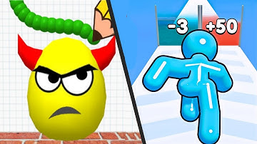 Draw To Smash VS Tall Man Run - All Levels SpeedRun Gameplay