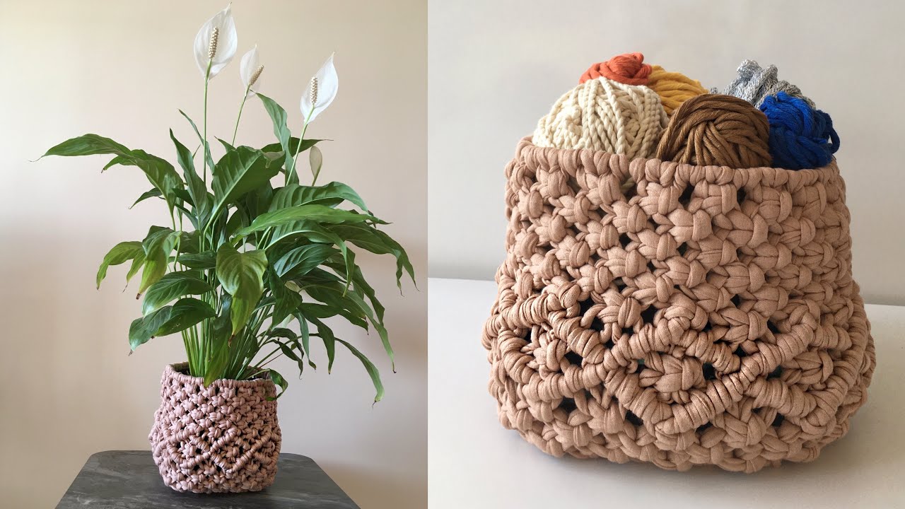 MAKROME SAKSI / SEPET YAPIMI ( Penye İpten )