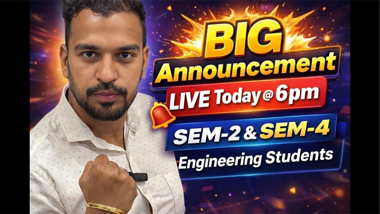 BIG Announcement || FE (SEM-2) & SE(SEM-4) || All Branches || GET TUTORIALS