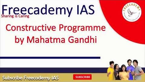 Constructive Programme By Mahatma Gandhi I Current Affairs Booster 2020