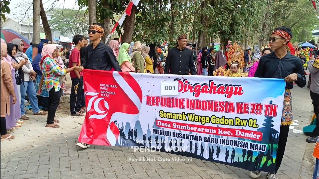 WOW‼️ Karnaval Desa Sumberarum Kecamatan Dander Bojonegoro 2024, Warga GADON RW 01 Luar Biasa!!