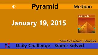 Microsoft Solitaire Collection | Pyramid Medium - January 19, 2015 | Daily Challenges