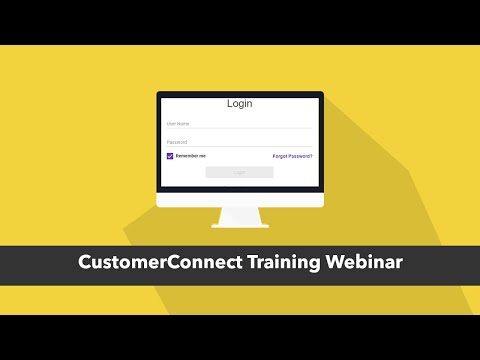 CustomerConnect Training Webinar