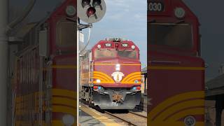 MBTA F40PH-3C # 1030 'Boston &amp; Maine' heritage unit entering Framingham station