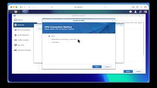 How to configure a Synology router to use a VPN host server connection.