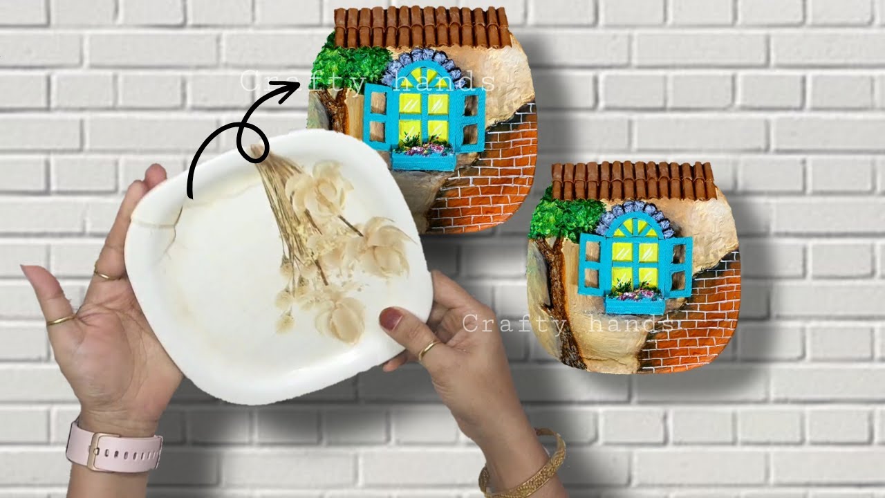 A beautiful recycling craft idea for wall decor | plate wall decor | Crafty hands | art and craft