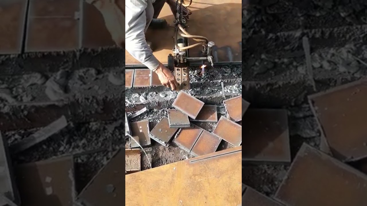 Fabrication, Gas Cutting of 25mm MS Plate 