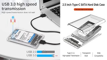 USB 3.0/Type-C HDD Enclosure Review | 2.5" SATA SSD External Hard Drive Case (5Gbps Speed)