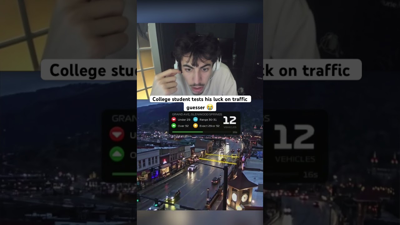 College student tests his luck on traffic guesser 😭 