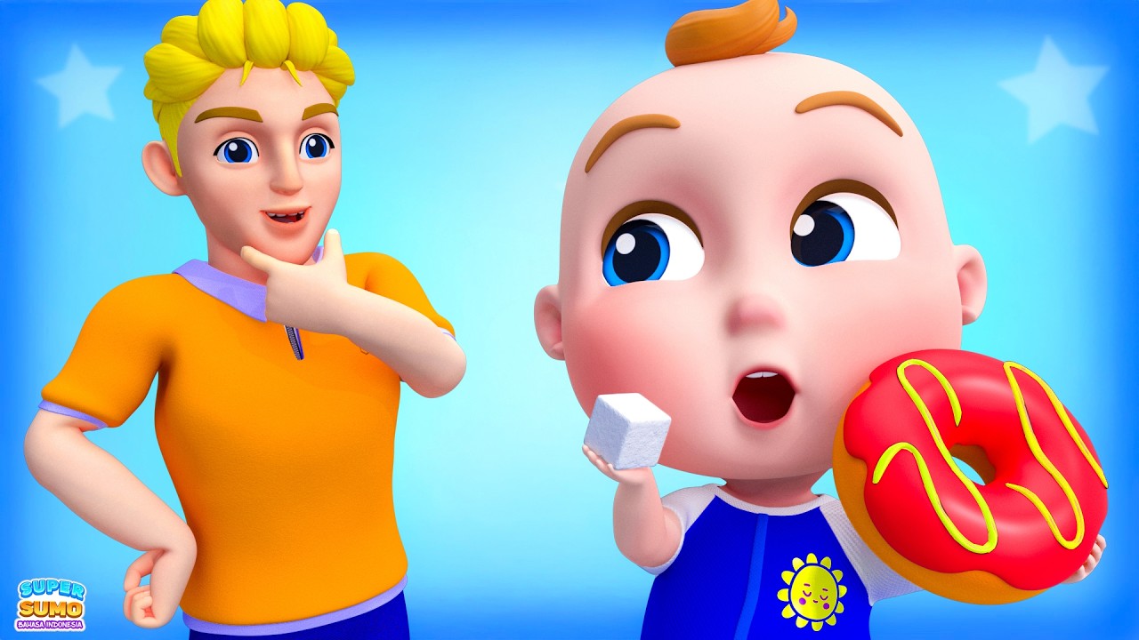 Jangan Makan Terlalu Banyak Permen - Kebiasaan Baik | Lagu Anak anak - Super Sumo Bahasa Indonesia