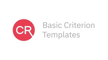 Basic Criterion Templates