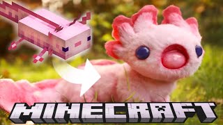 I Made A Minecraft Axolotl...But Furry l DIY Art Doll