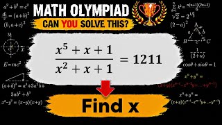 Can You Find x Only Olympiad Students Crack This Polynomial Puzzle!