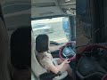 Tractor-trailer driving skills #automobile #girltrucker #truckdrivers