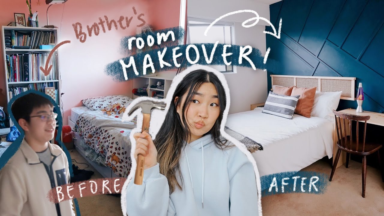 Epic Room Makeover for my Brother 🛠☁️ (small room) | JENerationDIY